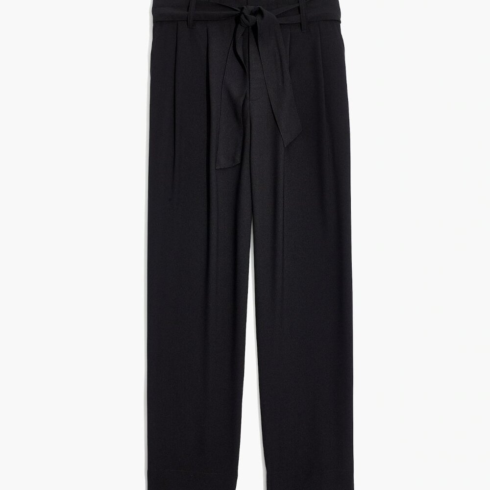 Madewell Drapey Paperbag Pants True black size 6
